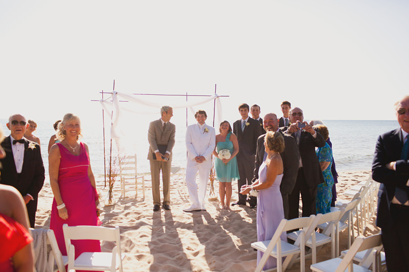 beach wedding in michigan