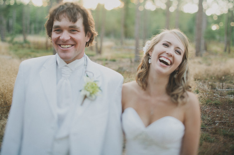 happy bride + groom