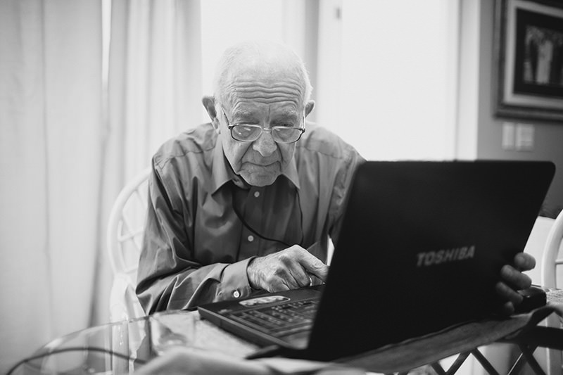 grandpa on computer