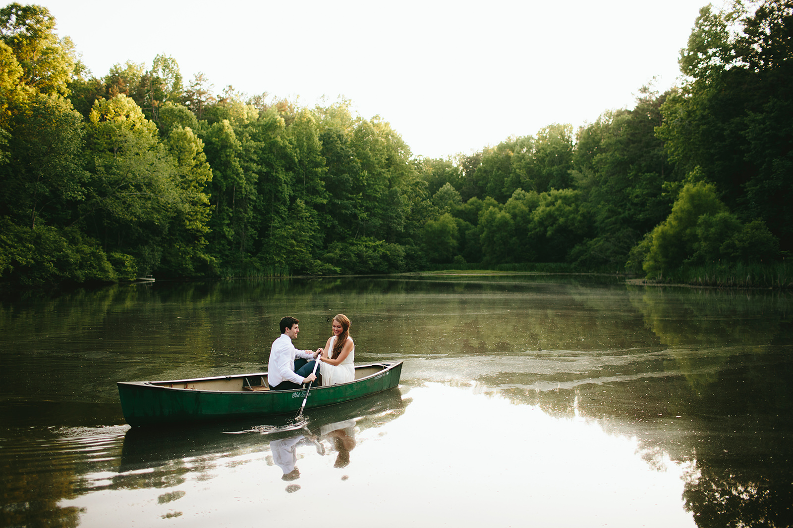 canoe wedding photos
