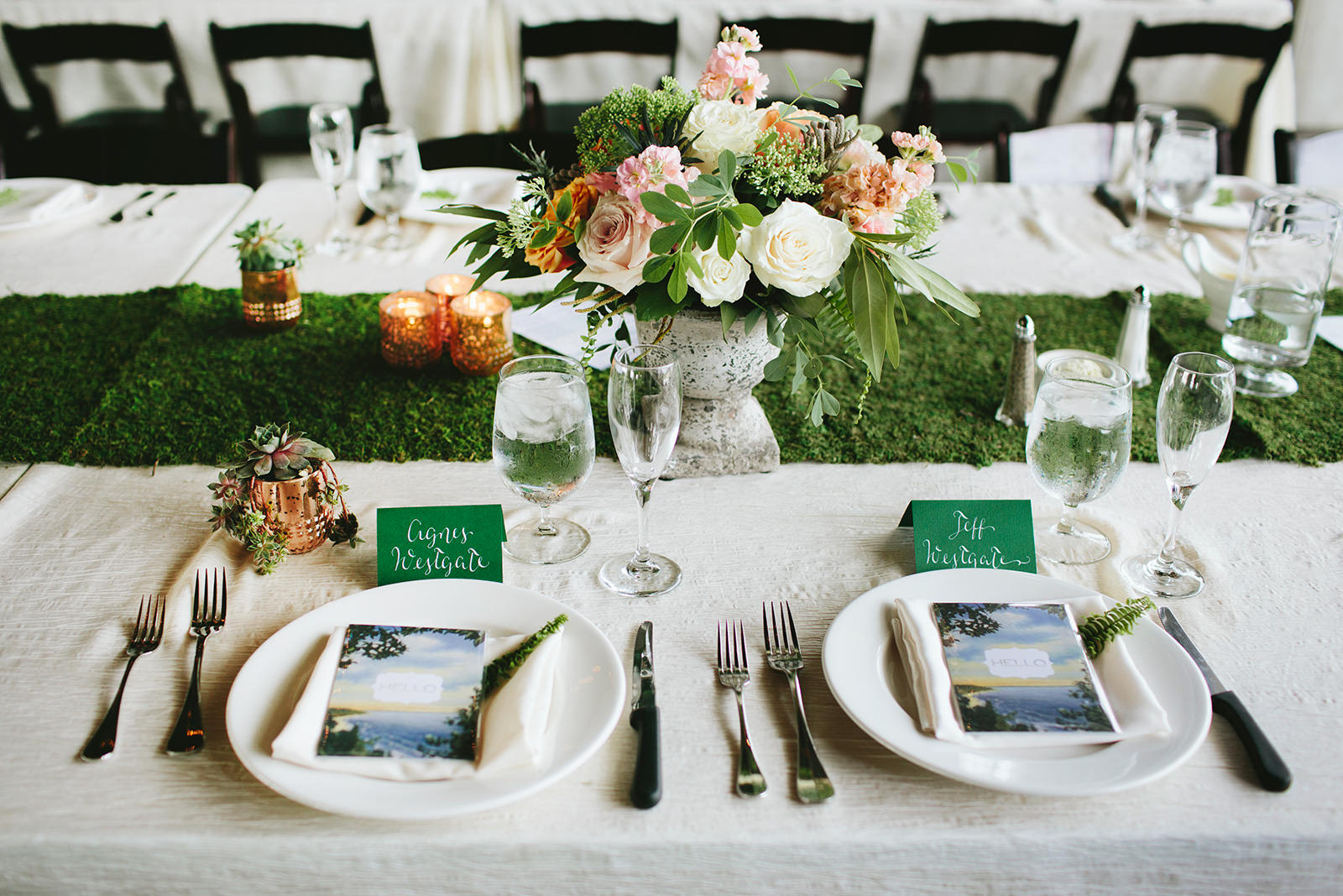 green pink and navy wedding inspiration