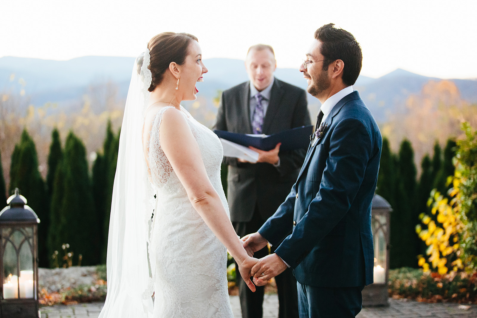 boone weddings with mountain views