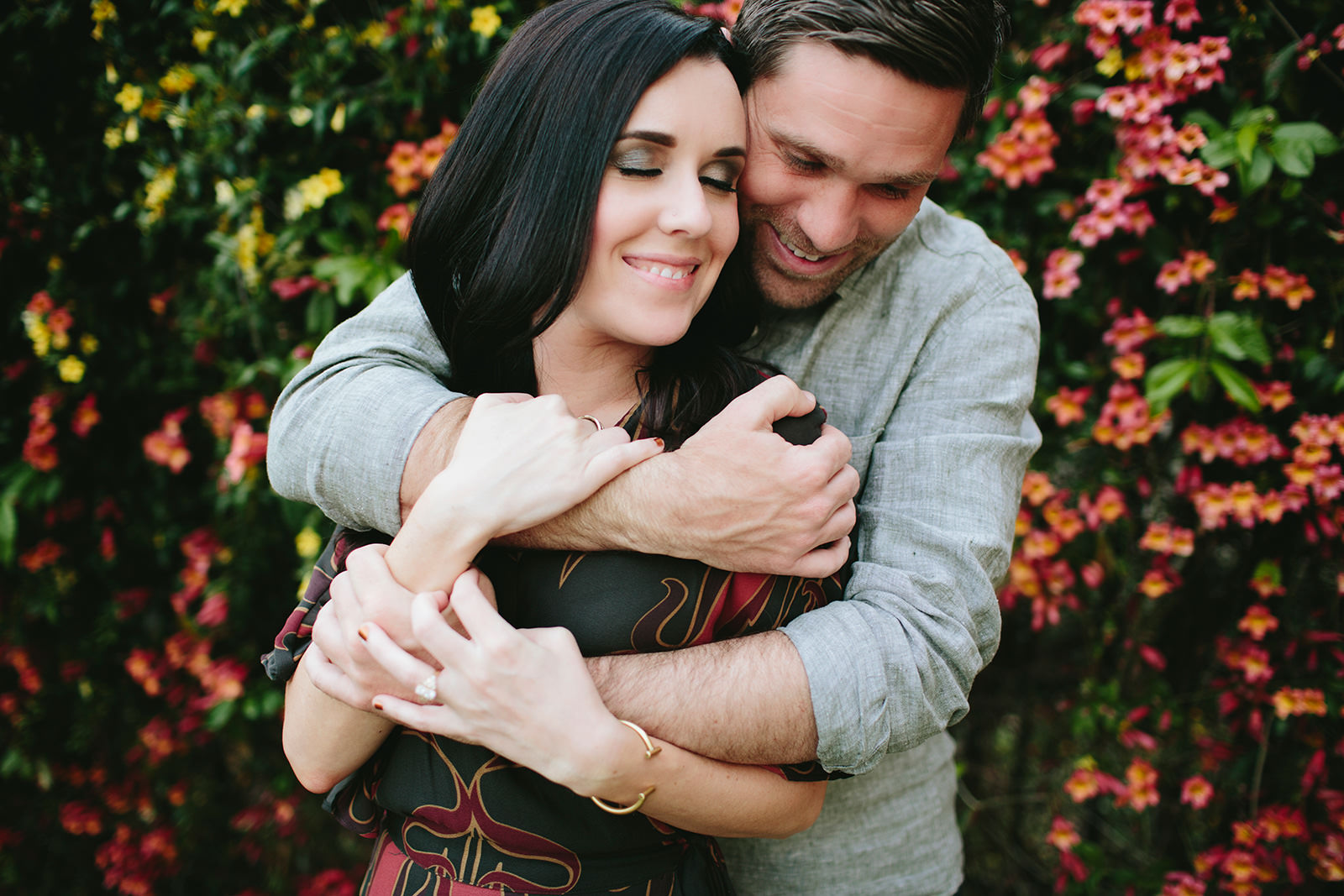 spring engagement photos in greenville