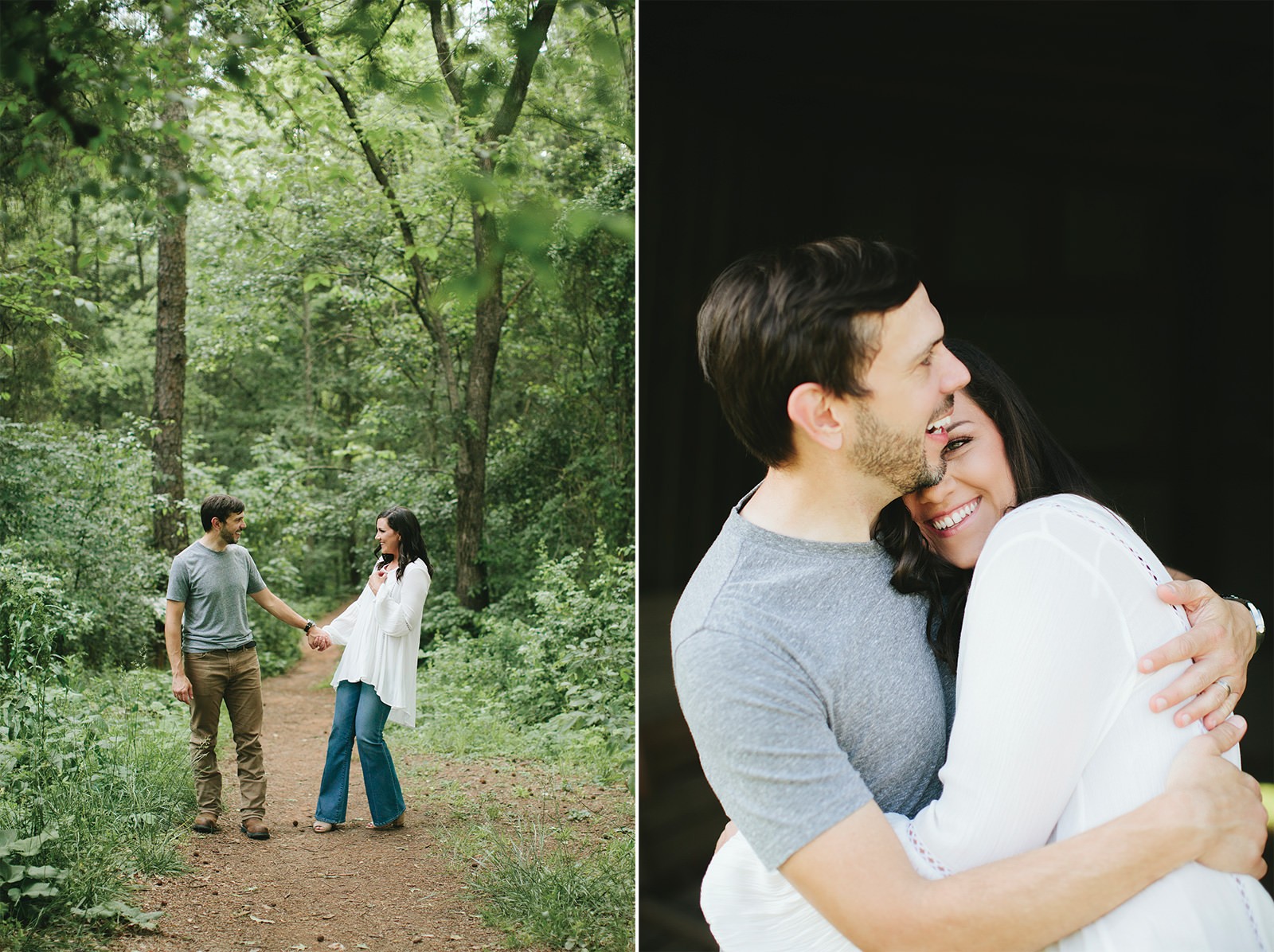 natural engagement photos in charlotte