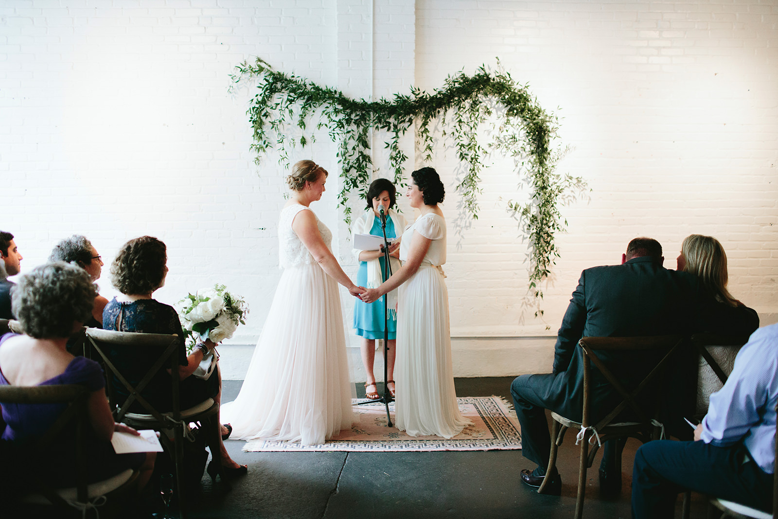 leafy ceremony altar