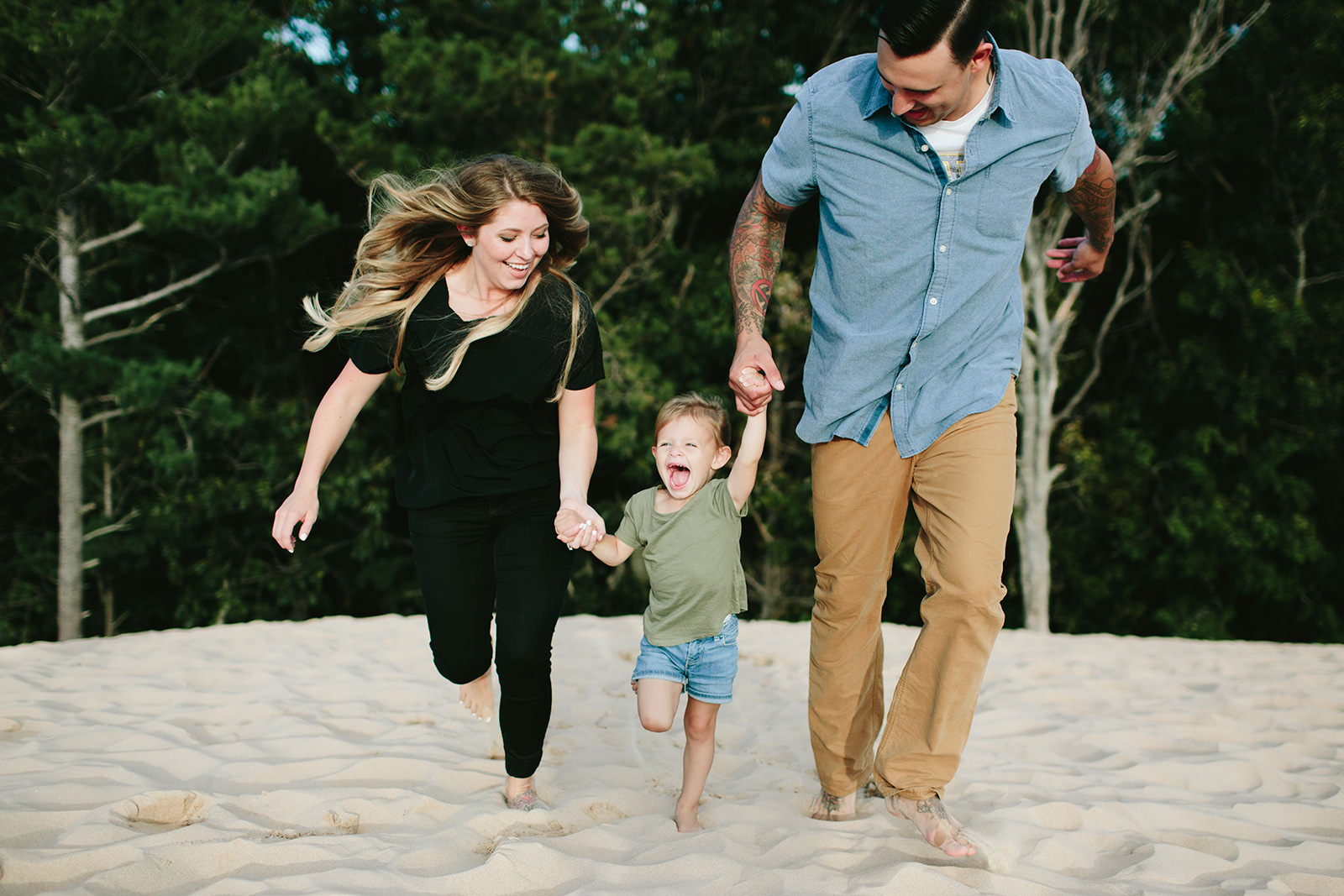 family photos at silver lake sand dunes