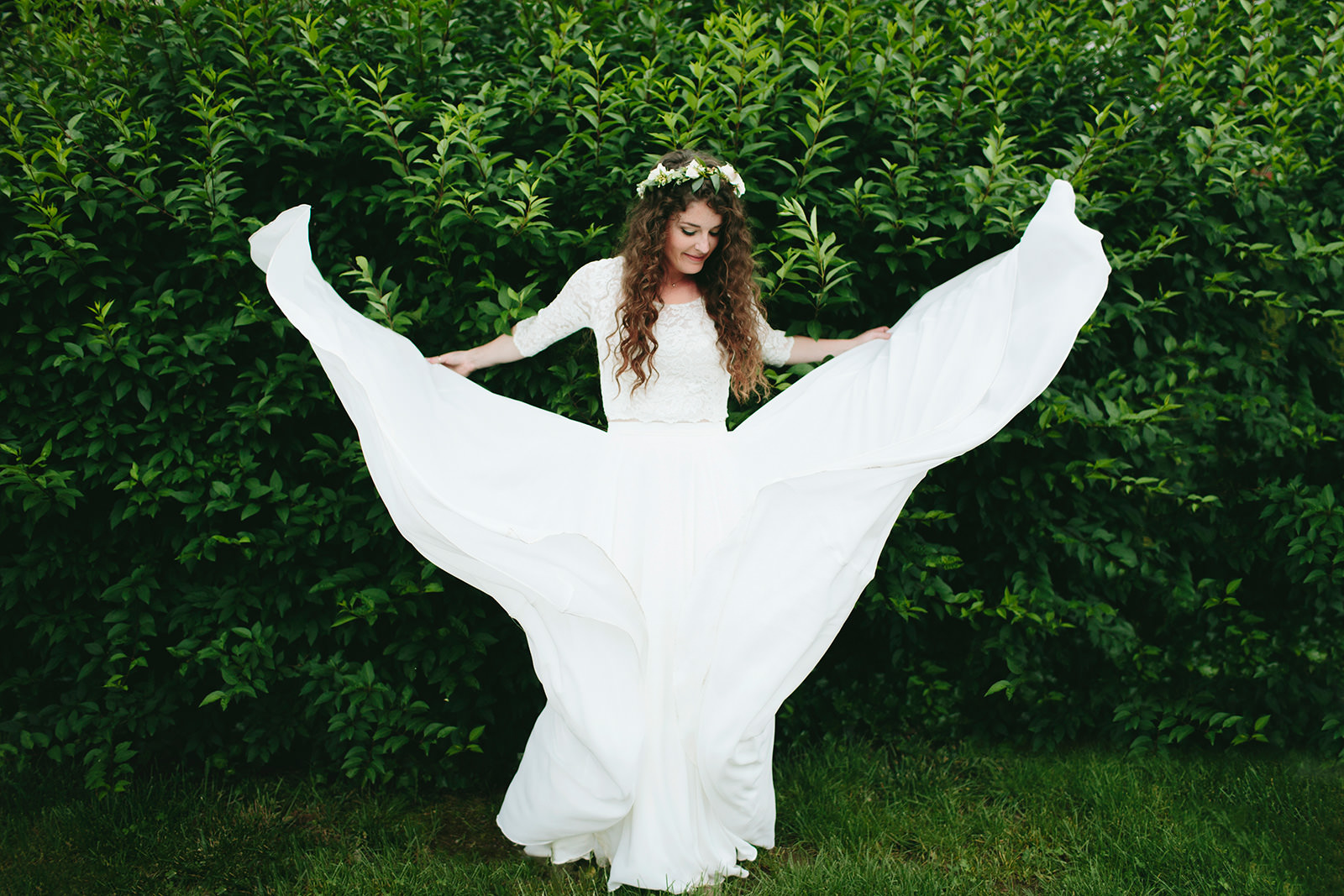 wildflower bridal dress