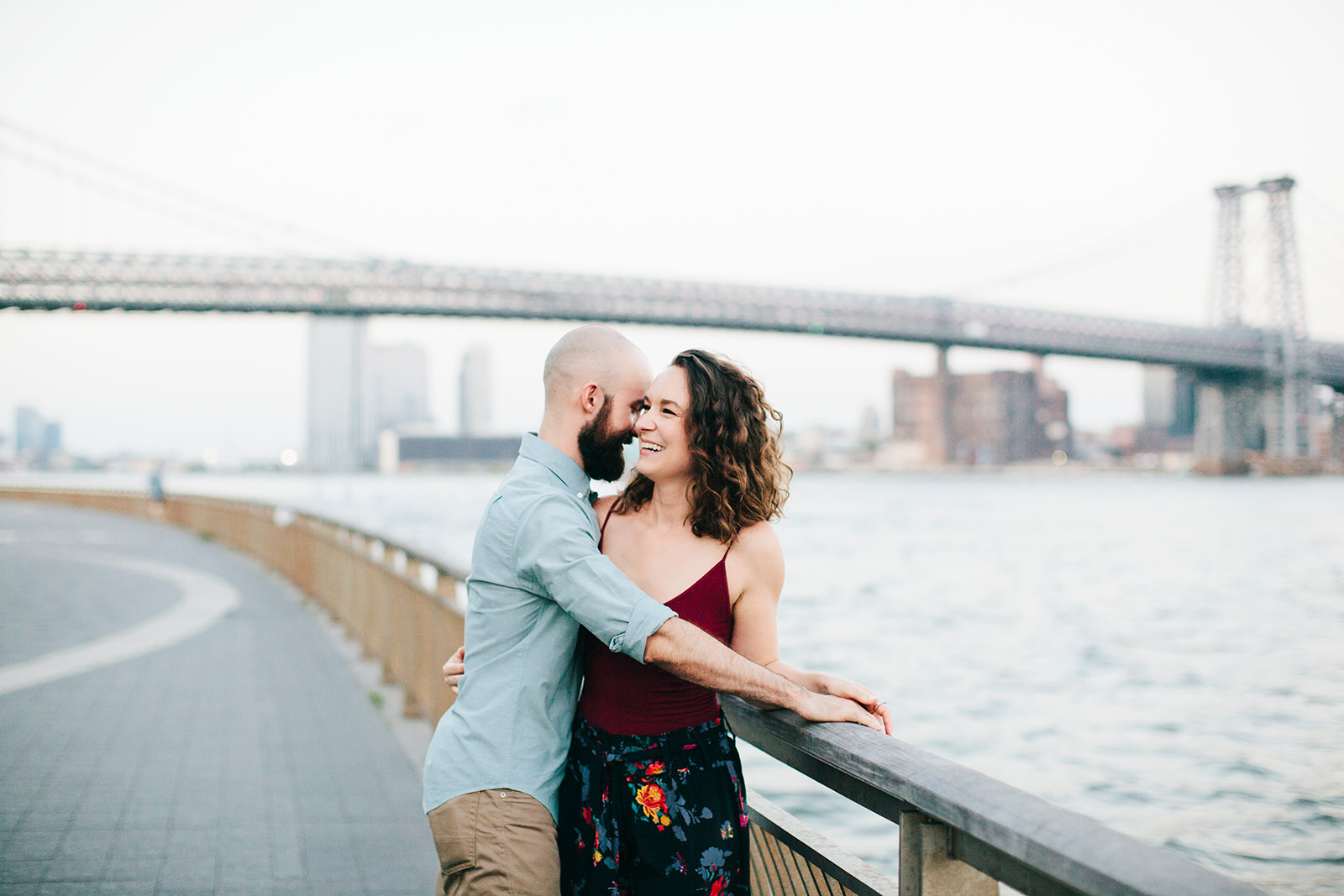 lower east side park engagement photos