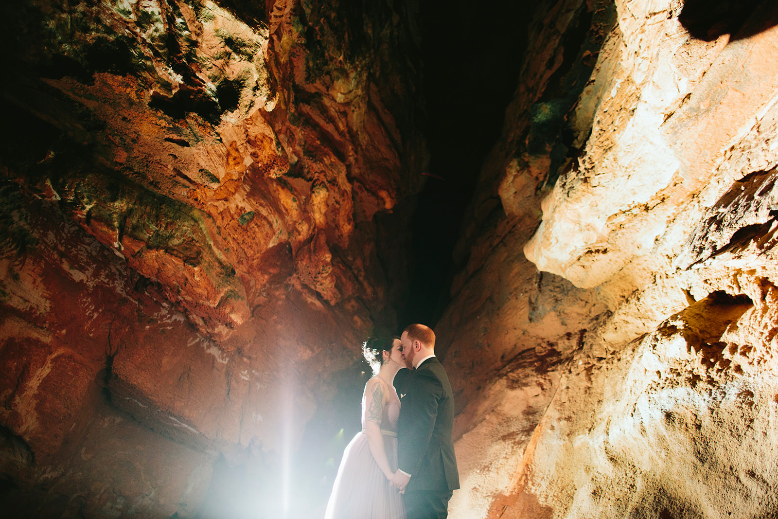 cave wedding photos