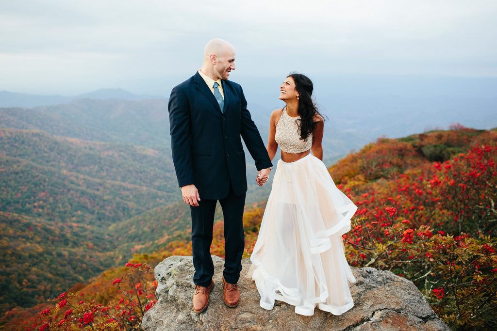 fall elopement at craggy gardens