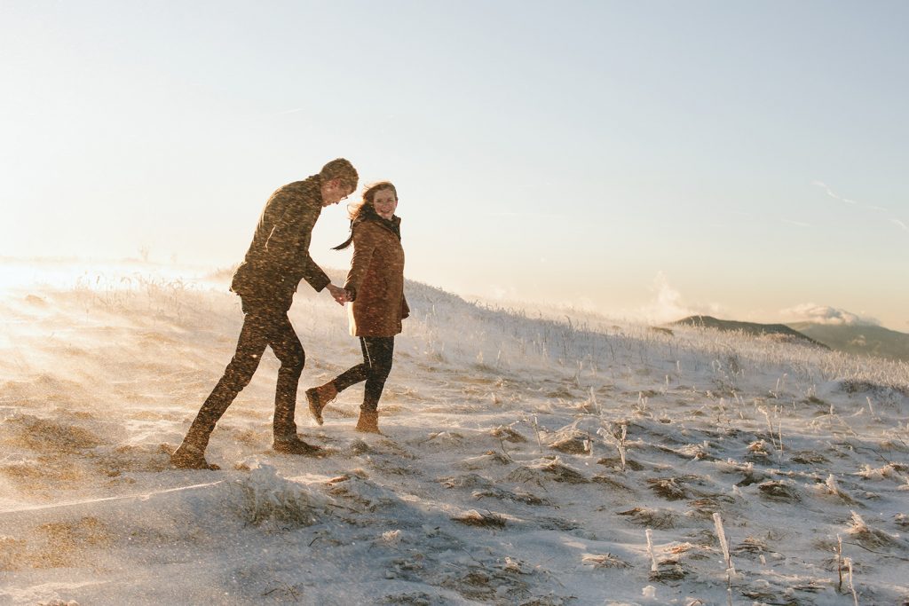 places for winter engagement photos in asheville