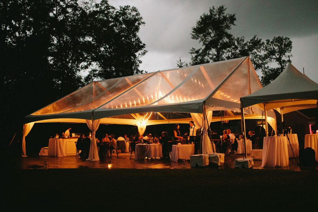 clear tent reception photos