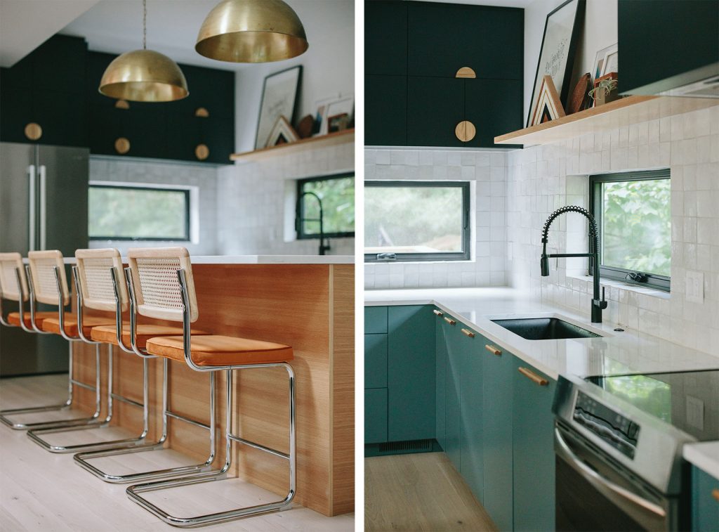 teal modern kitchen