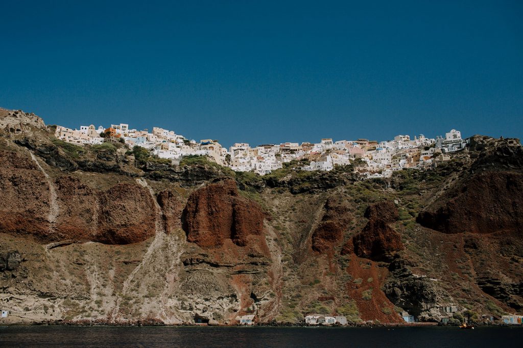 Santorini cliffs
