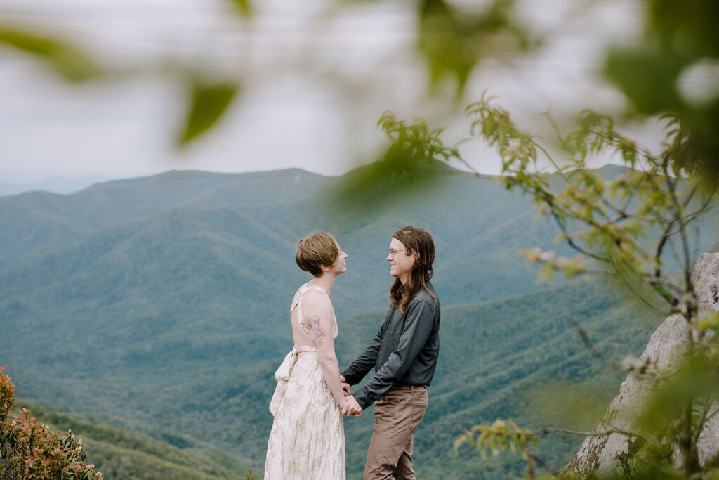 mountaintop engagement session asheville