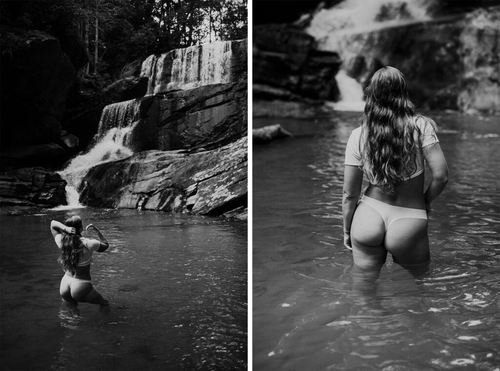 waterfall boudoir session