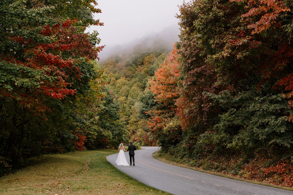 fall elopement blue ridge parkway