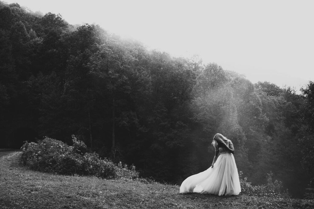 wintry elopement blue ridge parkway